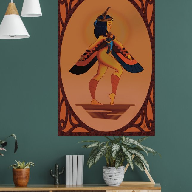 Poster der ägyptischen Göttin MAAT (Wohnzimmer 1)
