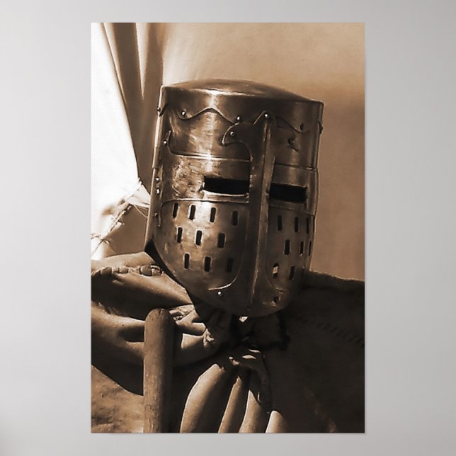 Poster der alten mittelalterlichen Maske (Vorne)