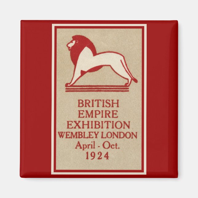 Poster der Britischen Empire-Ausstellung 1924 Magnet (Vorne)