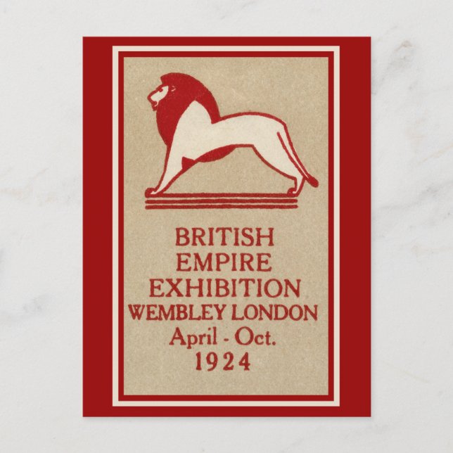 Poster der Britischen Empire-Ausstellung 1924 Postkarte (Vorderseite)
