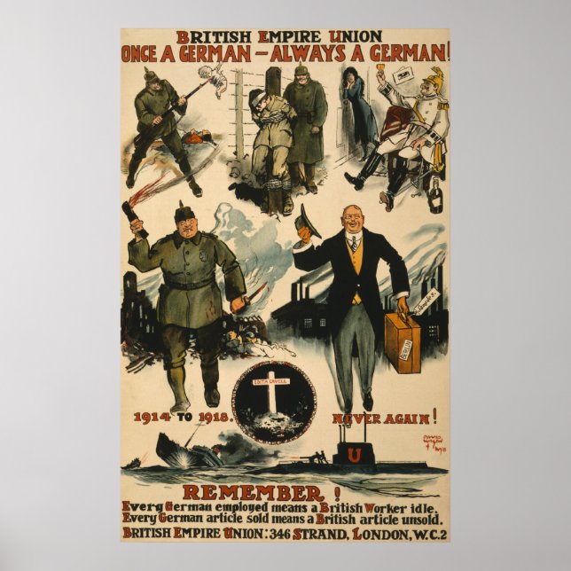 Poster der britischen Empire-Gewerkschaft (Vorne)