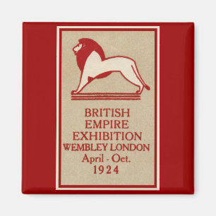 Poster der British Empire Exhibition 1924 Magnet