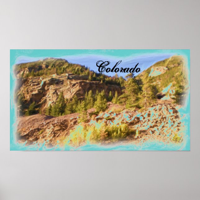 Poster der Colorado-Bergwelt (Vorne)