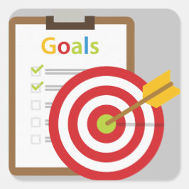 Poster der gewünschten Ergebnisse Quadratischer Aufkleber