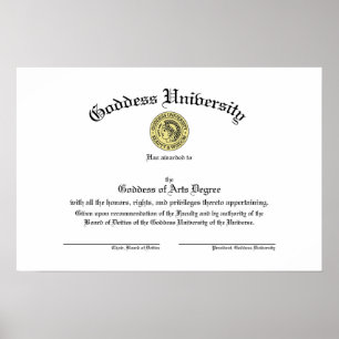 Poster der Goddess University