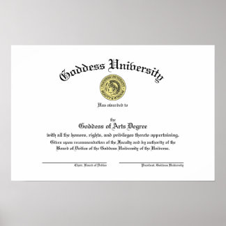 Poster der Goddess University