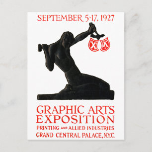 Poster der Graphic Arts Expo 1927 Postkarte
