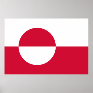 Poster der grönländischen Flagge