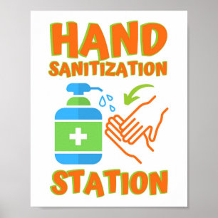 Poster der Hand-Sanierungsstation
