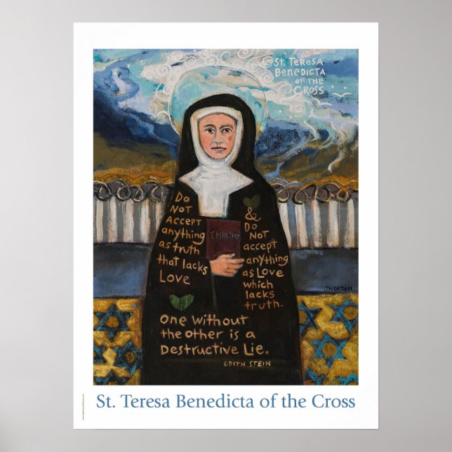 Poster der hl. Teresa Benedicta vom Kreuz (Vorne)