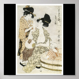 Poster der japanischen Malerei um 1800