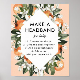 Poster der kleinen Süsse Baby Shower Headband Stat