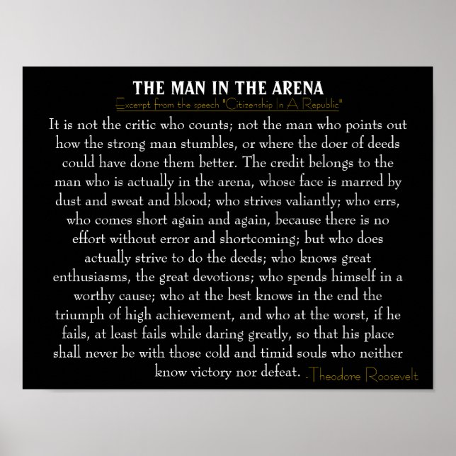 Poster "Der Mann in der Arena" (Vorne)