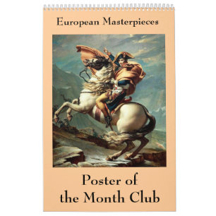 Poster der Meisterwerke des Month Clubs Kalender