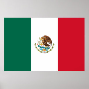 Poster der mexikanischen Nationalflagge (Mexiko)