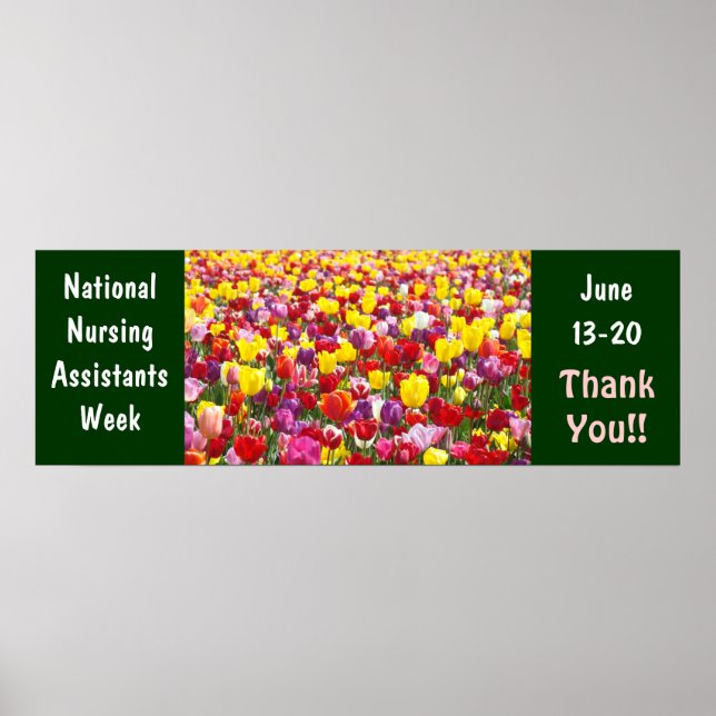 Poster der National Nursing Assistants Week Danke (Vorne)