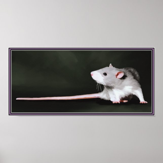 Poster der Niedlichen Ratten-Malerei (Vorne)