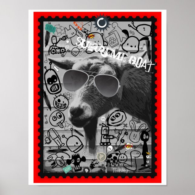 Poster der obersten Ziege {Bestste aller Zeiten} (Vorne)