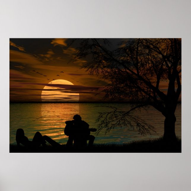 Poster der Ocean Silhouette (Vorne)