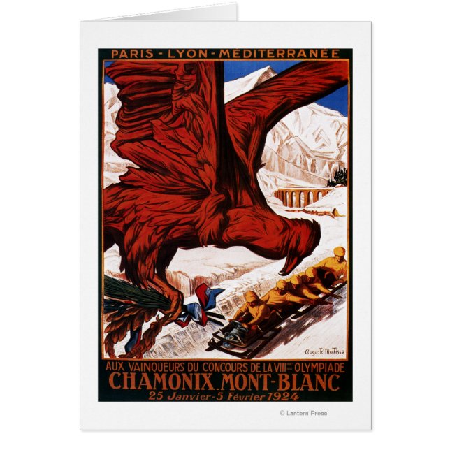 Poster der Olympischen Winterspiele 1924 (Vorne)