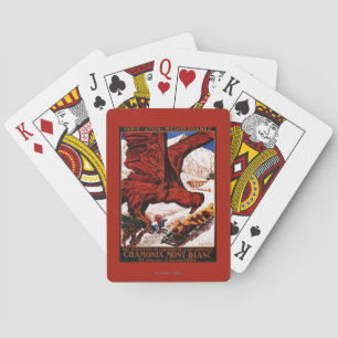 Poster der Olympischen Winterspiele 1924 Spielkarten