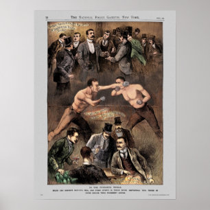 Poster der Polizei-Gazette Pugilistisch