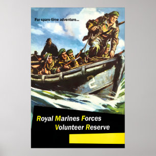 Poster der Royal Marines Volunteer Reserve Vintage