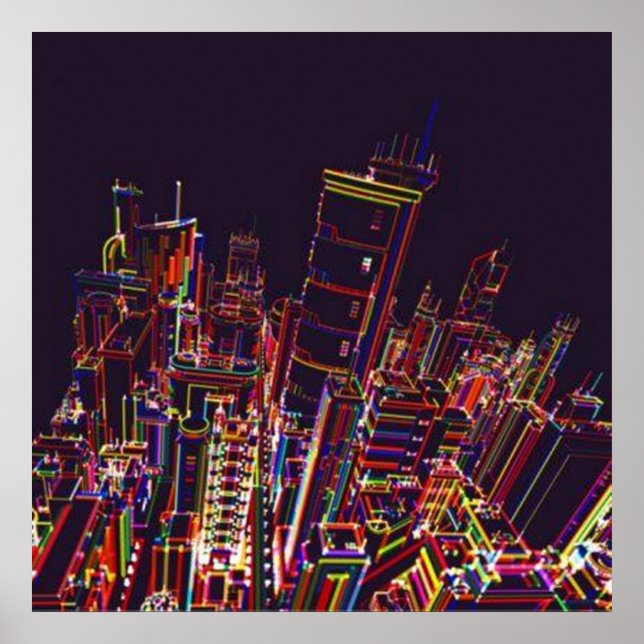 Poster der Stadt der Farben (Vorne)