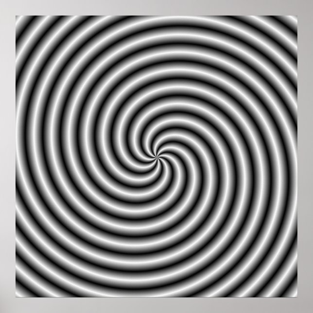 Poster Der Swirt in Schwarz und Weiß (Vorne)