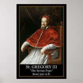 Poster "Der syrische Papst" Gregory III
