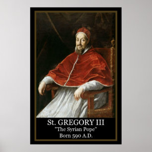 Poster "Der syrische Papst" Gregory III