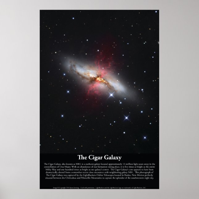 Poster der Zigarrengalaxie (M82) (Vorne)