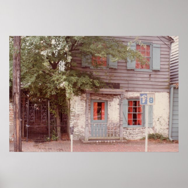 Poster des ältesten Hauses Savannah Ga (Vorne)