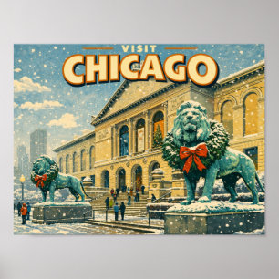 Poster des Art Institute of Chicago im Winter