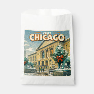 Poster des Art Institute of Chicago im Winter Geschenktütchen