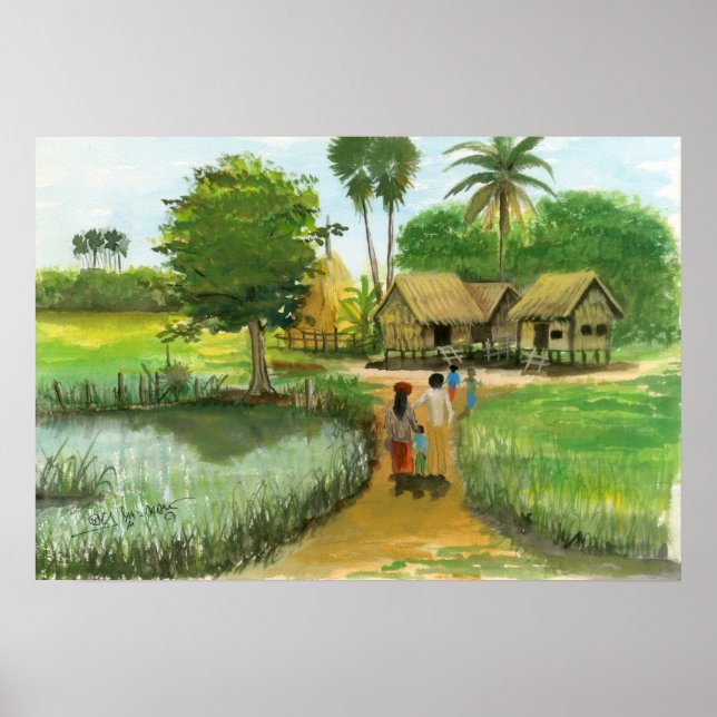 Poster des Cambodian Village 2 von Vannak Anan Pru (Vorne)