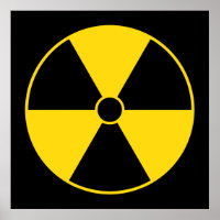 Poster des Gelbstrahlsymbol
