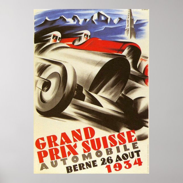 Poster des Grand Prix von 1934 (Vorne)