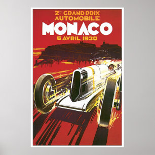 Poster des Grand Prix von Monaco 1930