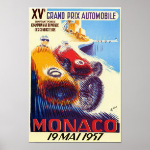 Poster des Grand Prix von Monaco 1957