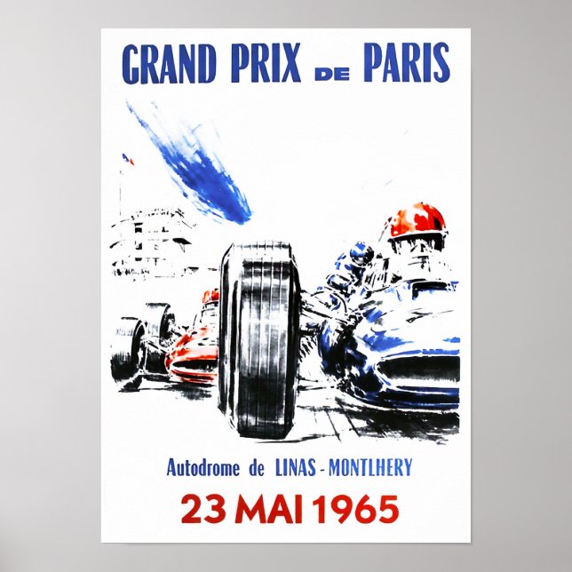 Poster des Grand Prix von Paris 1965 (Vorne)