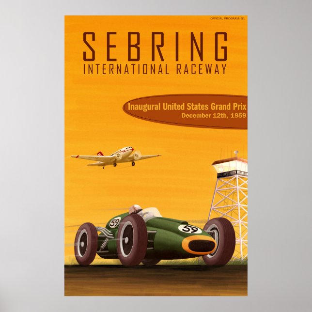 Poster des Großen Preises der Staaten 1959 (Vorne)