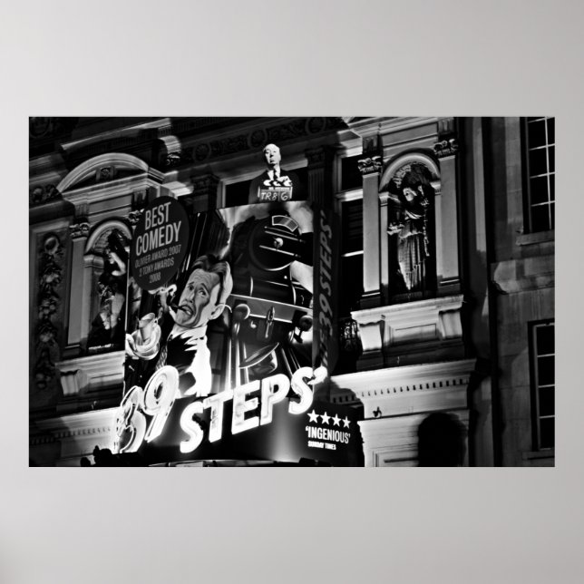 Poster des Londoner Theaters Piccadilly (1843 B&W) (Vorne)