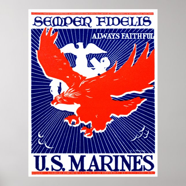 Poster des Marine Corps des Zweiten Weltkriegs (Vorne)