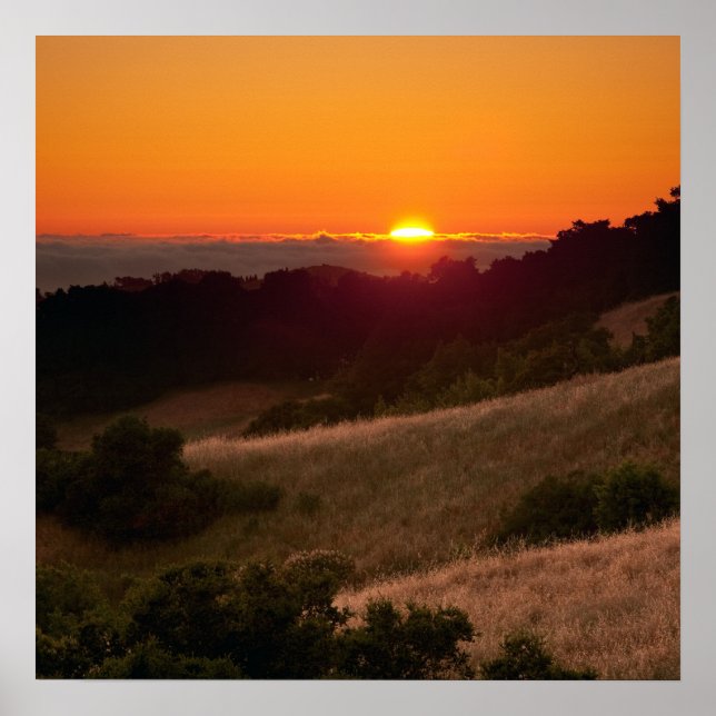 Poster des schönen kalifornischen Sonnenuntergangs (Vorne)