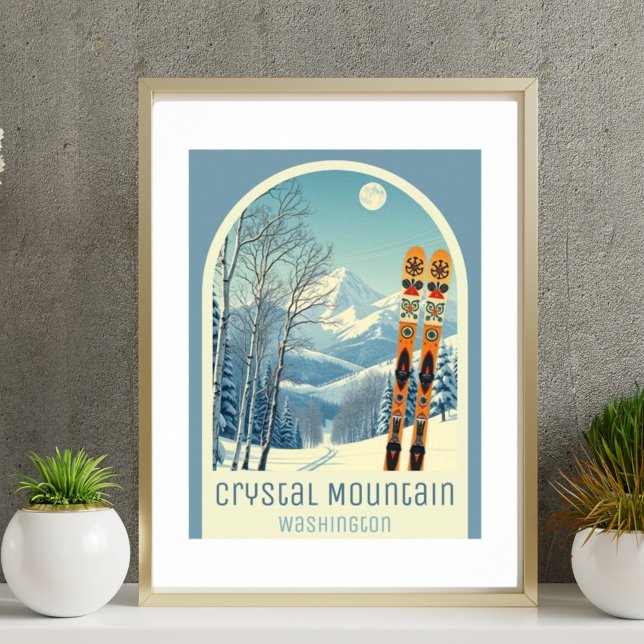 Poster des Skigebiets Crystal Mountain Washington (Von Creator hochgeladen)