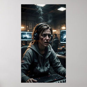 Poster des verwundeten Gamers nach der letzten Run