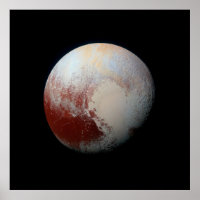 Poster des Zwergplaneten Pluto von der NASA New Ho