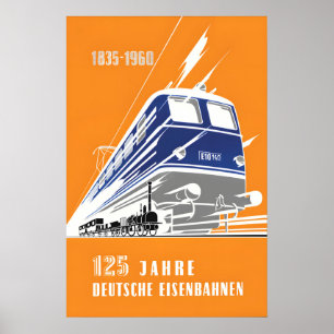 Poster Deutsche Bundesbahn 125 Jahre Deutsche