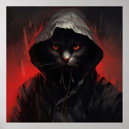 Poster Die schwarze Katze des Schreckens